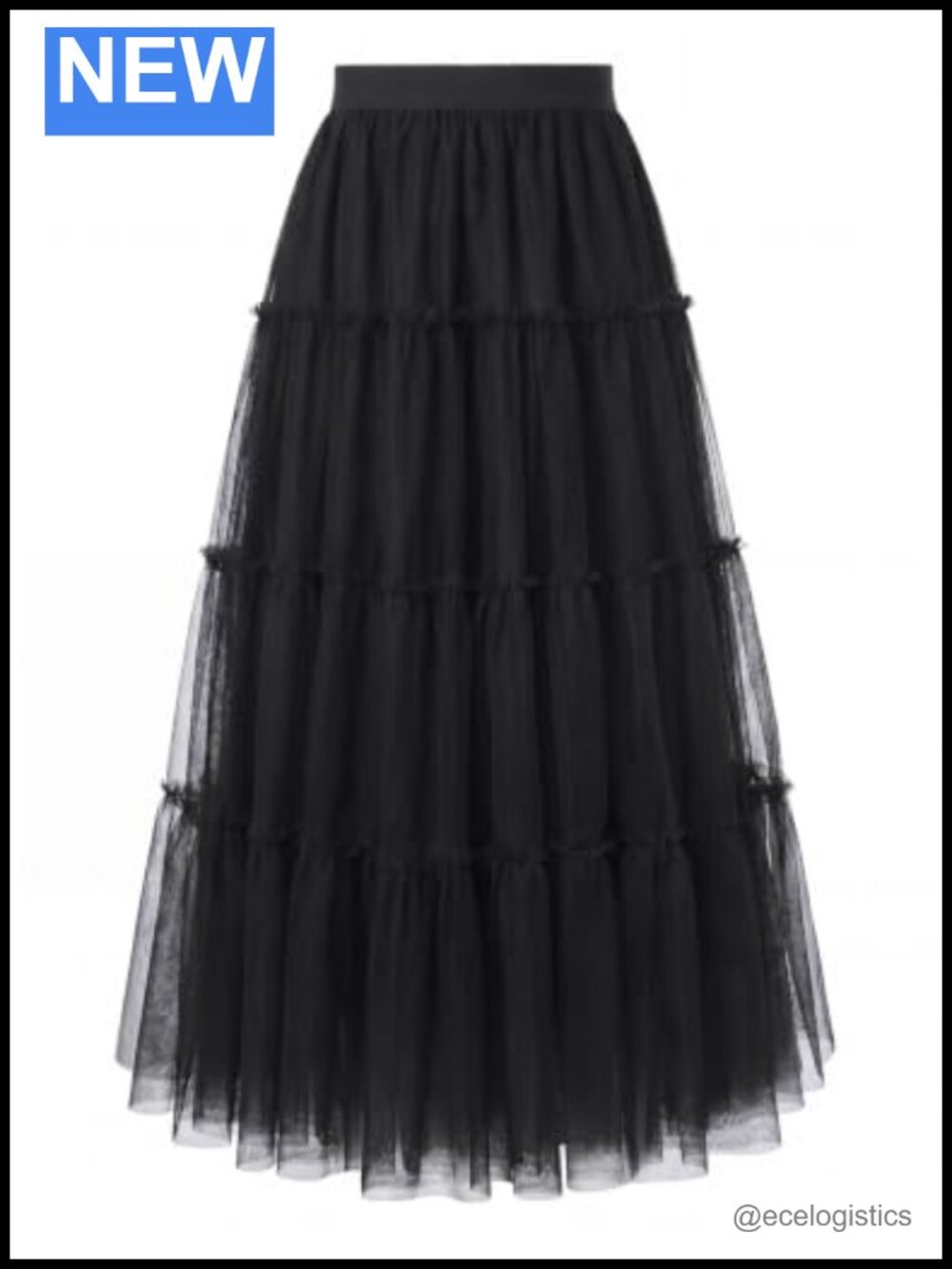 Belle Poque Women High Waisted A-line Tutu Skirt Full Length Flowy Tiered Tulle